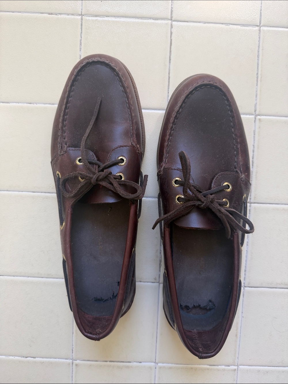 Sperry Men's Brown Leather Two-Eye Boat Shoes